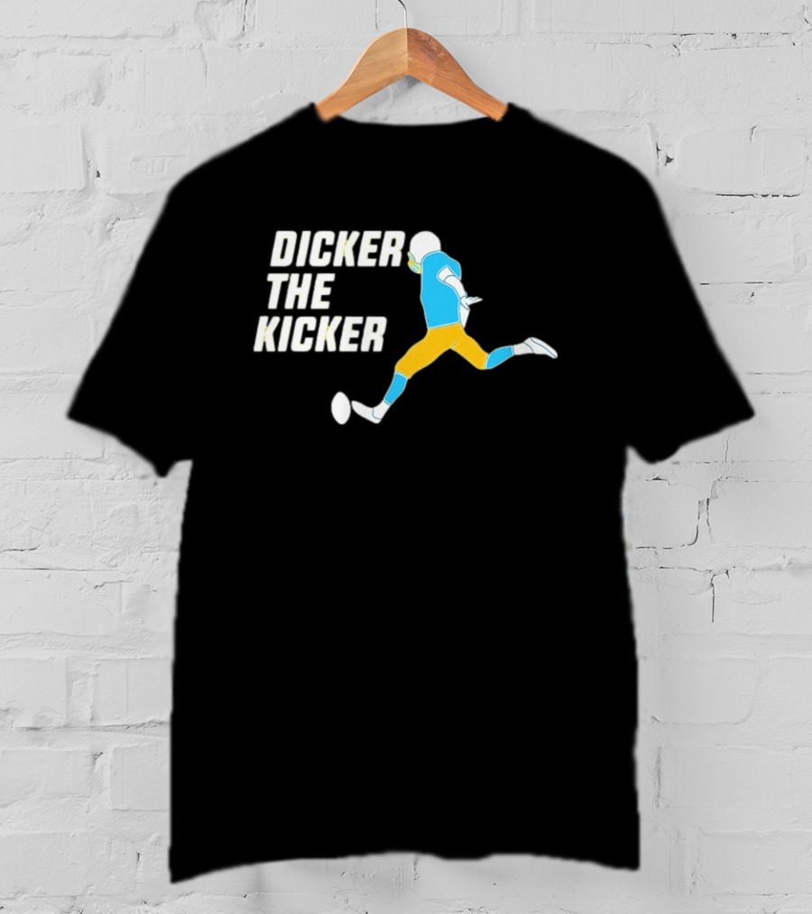Dicker The Kicker Los Angeles Chargers Football Pose T-Shirt