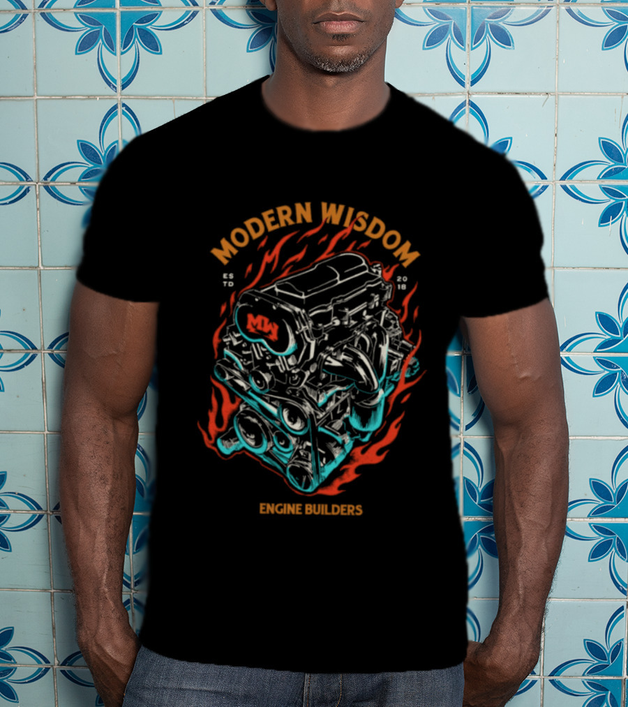 Modern Wisdom Engine Builders T-Shirt