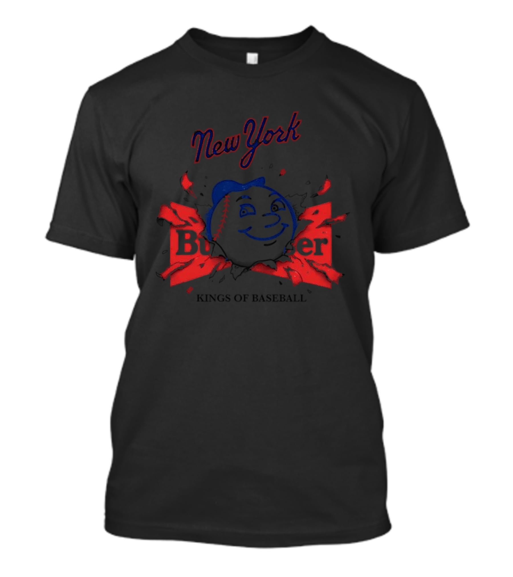 New York Mets Mr Met Budweiser Kings Of Baseball T-Shirt
