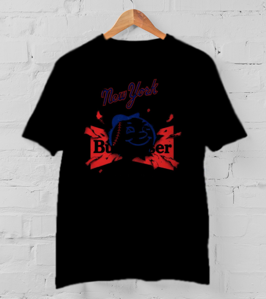 New York Mets Mr Met Budweiser Kings Of Baseball T-Shirt