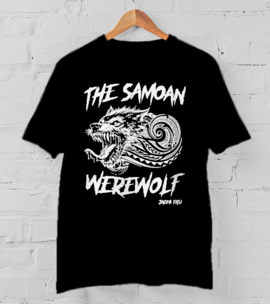 The Samoan Werewolf Jacob Fatu Fierce Tribal Wolf Head T-Shirt