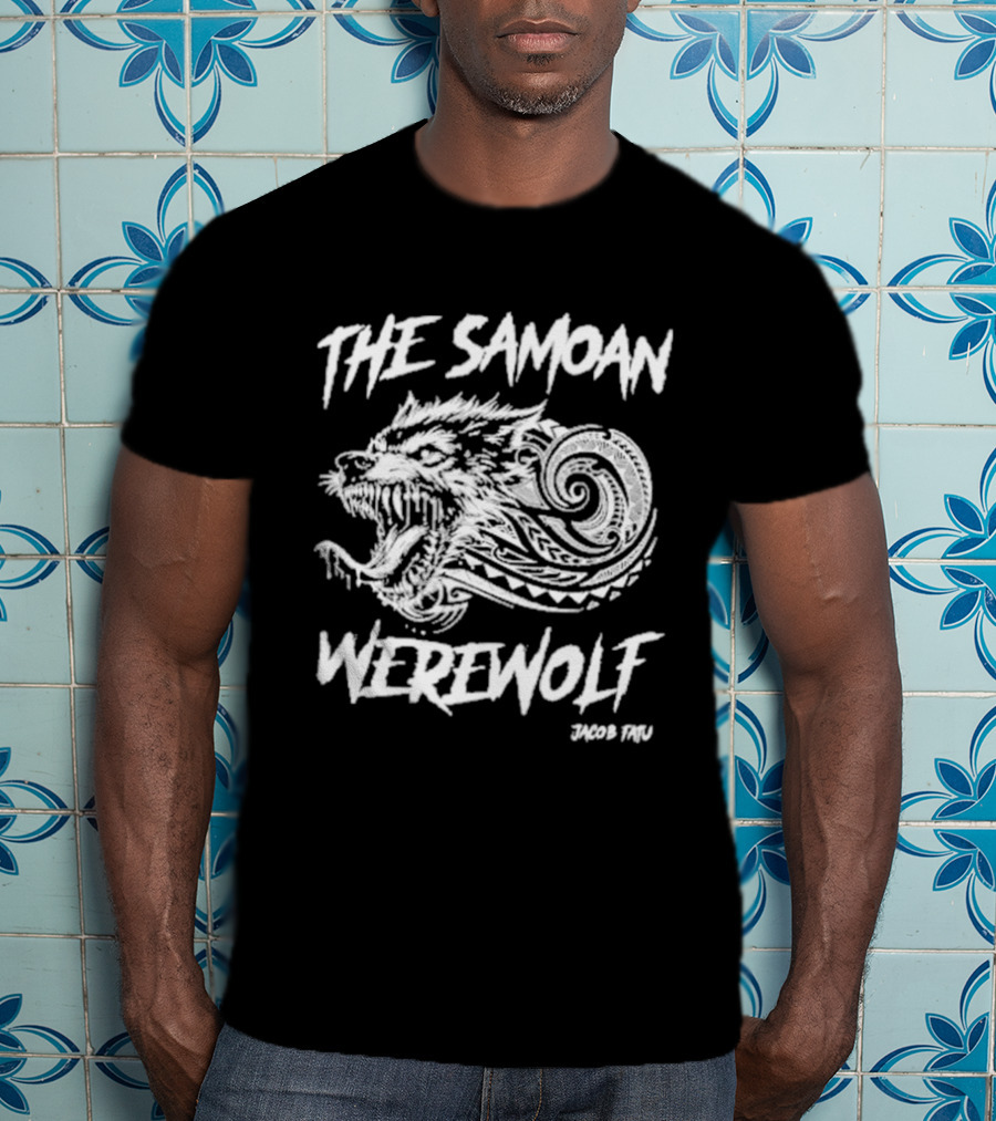 The Samoan Werewolf Jacob Fatu Fierce Tribal Wolf Head T-Shirt