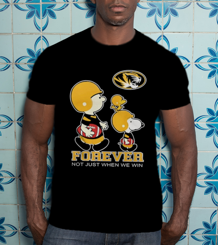Peanuts Characters Football Mizzou Spirit Forever Not Just When We Win T-Shirt