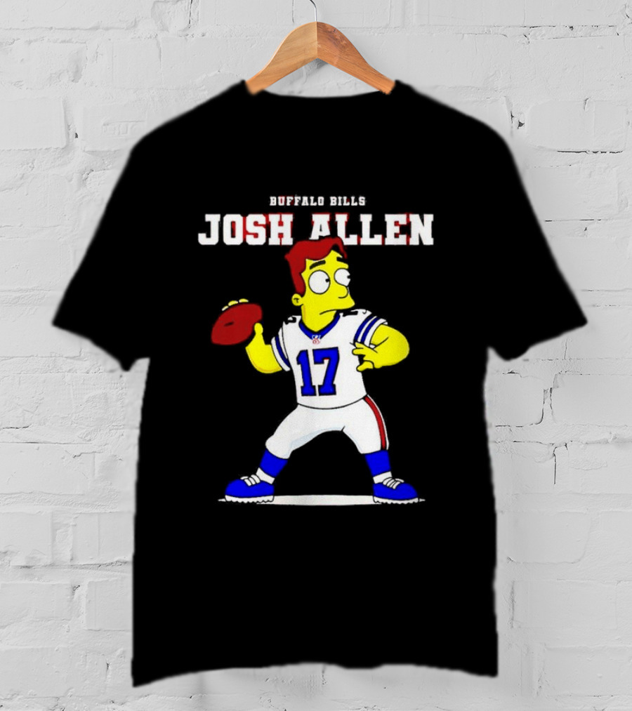 Simpson Springfield Josh Allen Buffalo Bills Football 17 T-Shirt