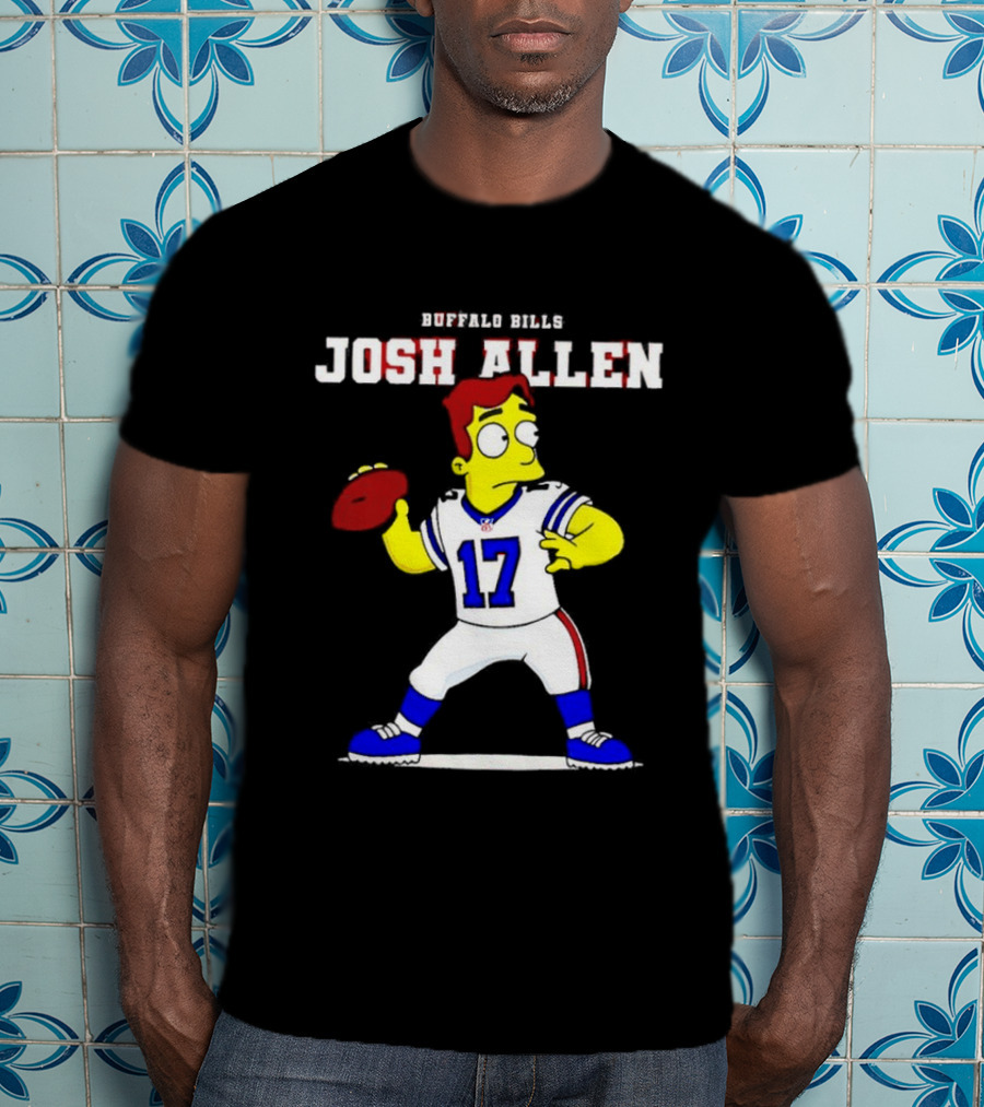 Simpson Springfield Josh Allen Buffalo Bills Football 17 T-Shirt