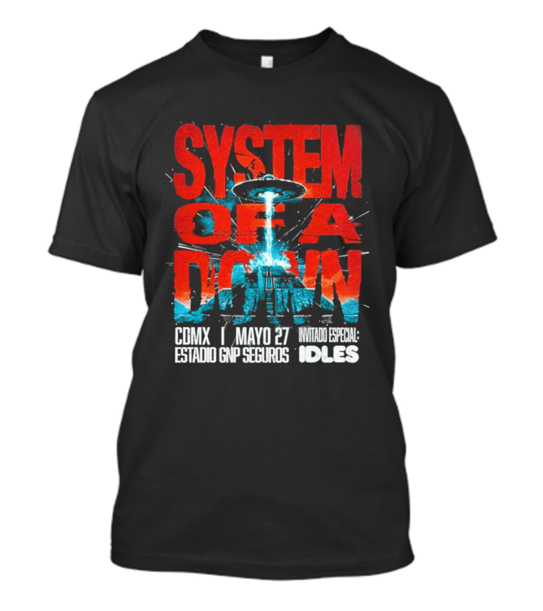 System Of A Down Mexico Tour 2026 CDMX Estadio GNP Seguros May 27 IDLES T-Shirt