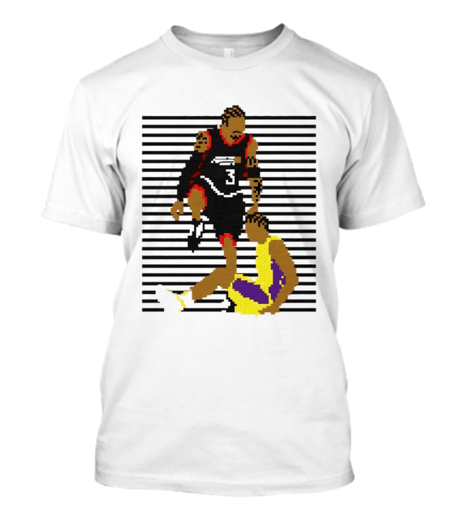 16 Bit Allen Iverson Steps Over Tyronn Lue Basketball Iconic Moment NBA Fans T-Shirt