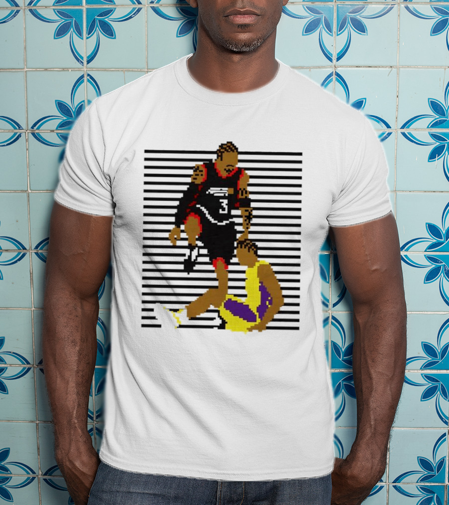 16 Bit Allen Iverson Steps Over Tyronn Lue Basketball Iconic Moment NBA Fans T-Shirt