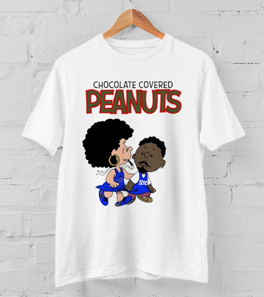 Chocolate Covered Peanuts Characters In Knicks Jerseys T-Shirt