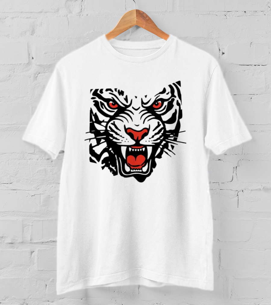 Clemson Tigers Head Clemson University Fierce Tiger Face T-Shirt