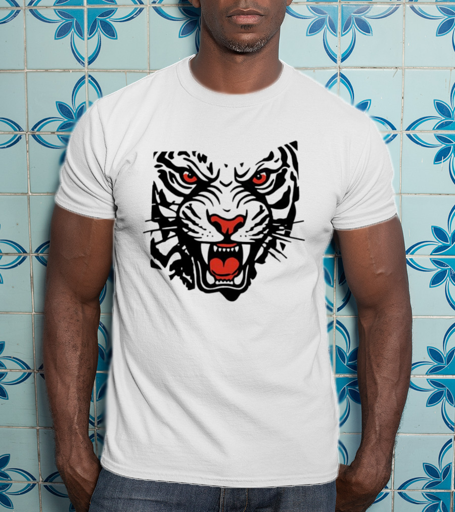 Clemson Tigers Head Clemson University Fierce Tiger Face T-Shirt