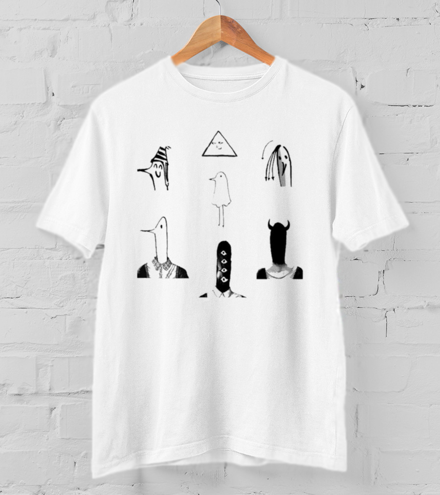 Oyasumi Punpun All Forms Minimalist Characters Collection T-Shirt