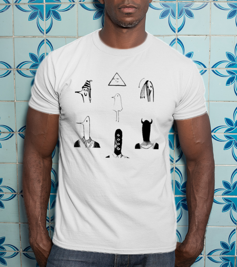 Oyasumi Punpun All Forms Minimalist Characters Collection T-Shirt