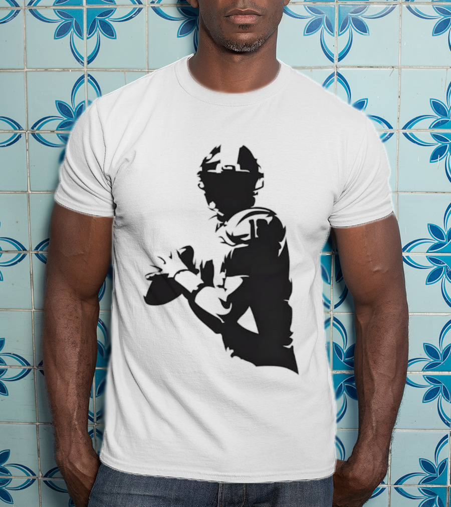 Quarterback Player Silhouette American Football Sports T-Shirt