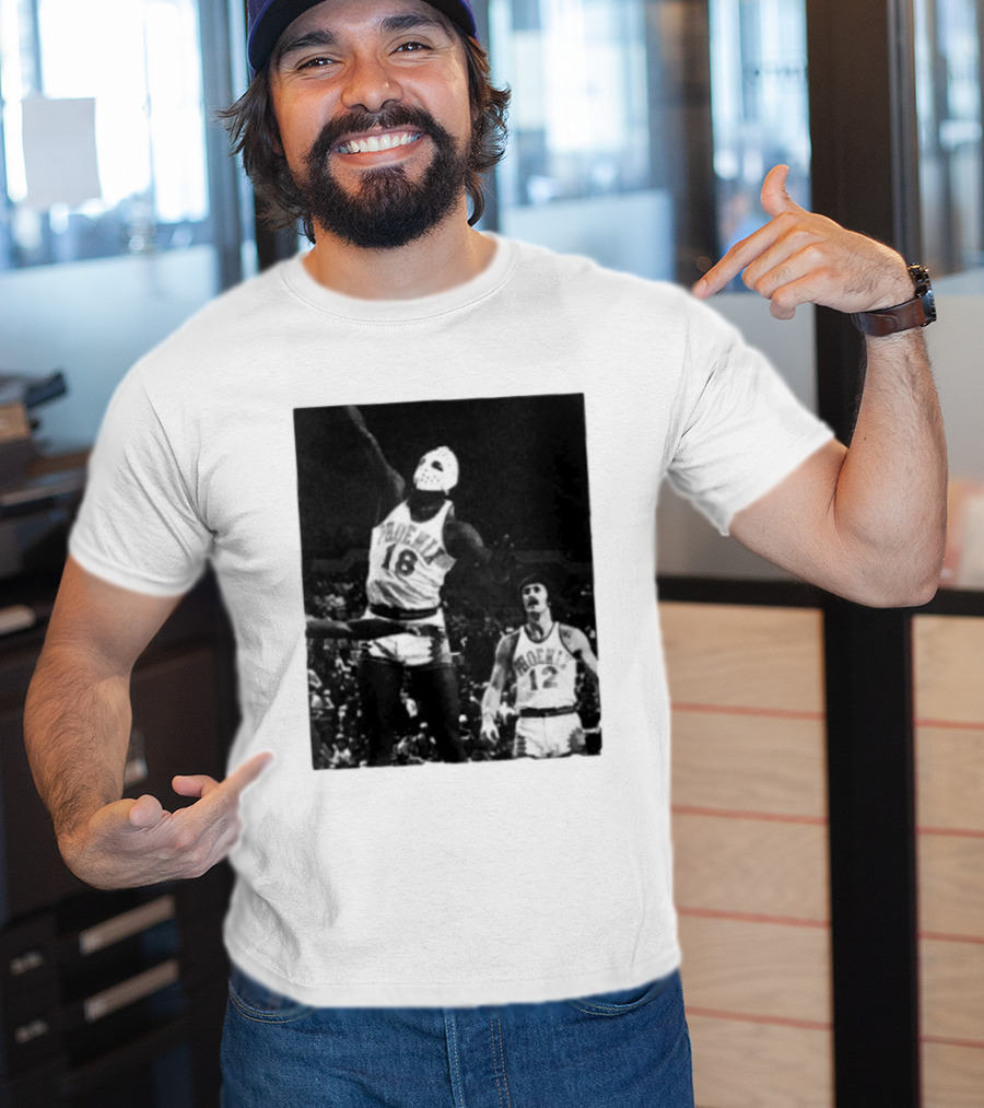 Curtis Perry Wearing Hockey Mask During Phoenix Suns NBA Game T-Shirt