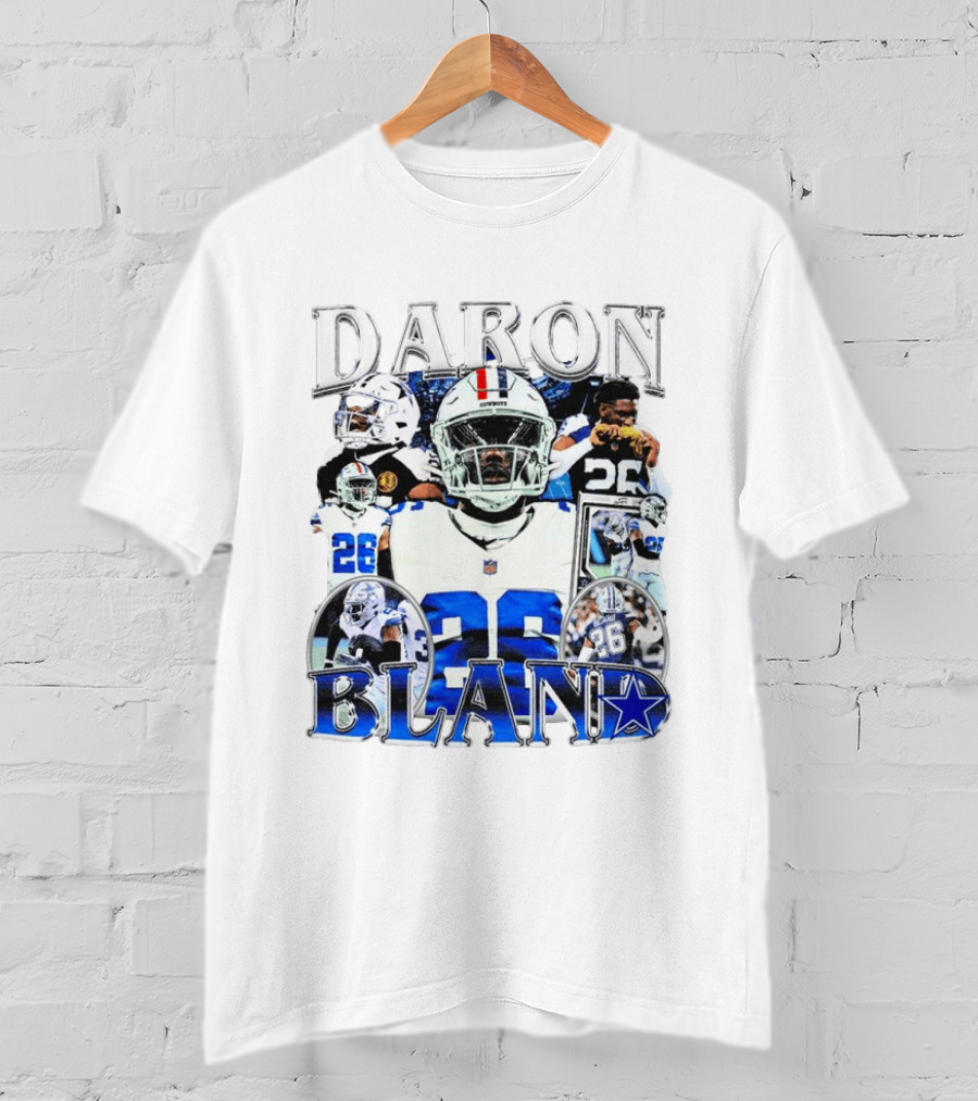 Daron Bland Dallas Cowboys 26 NFL Star Player Collage T-Shirt