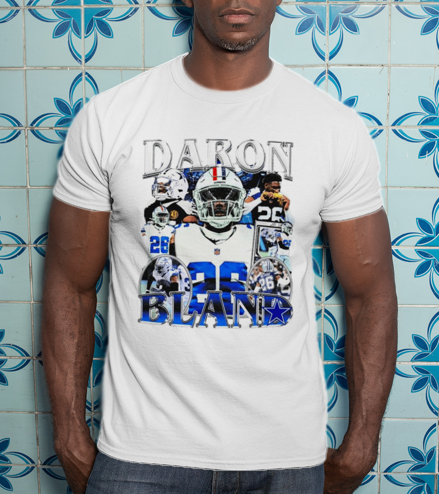 Daron Bland Dallas Cowboys 26 NFL Star Player Collage T-Shirt