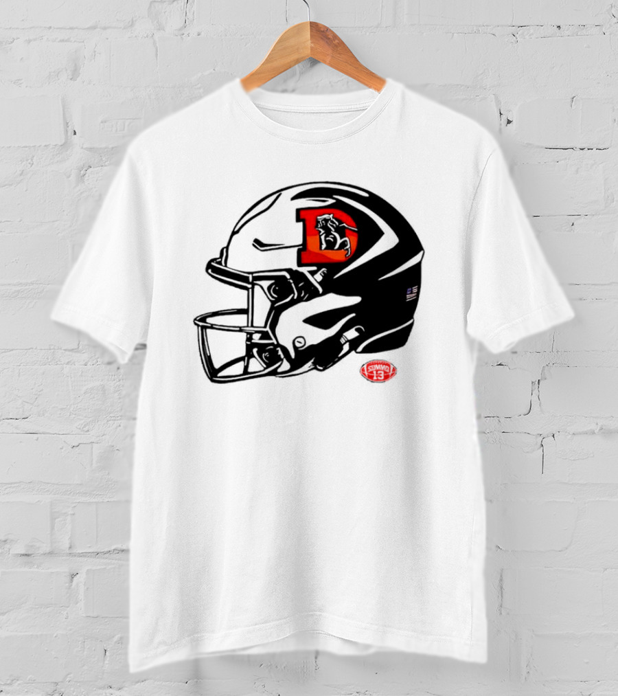 Denver Broncos Vintage D Snowcapped Helmet T-Shirt