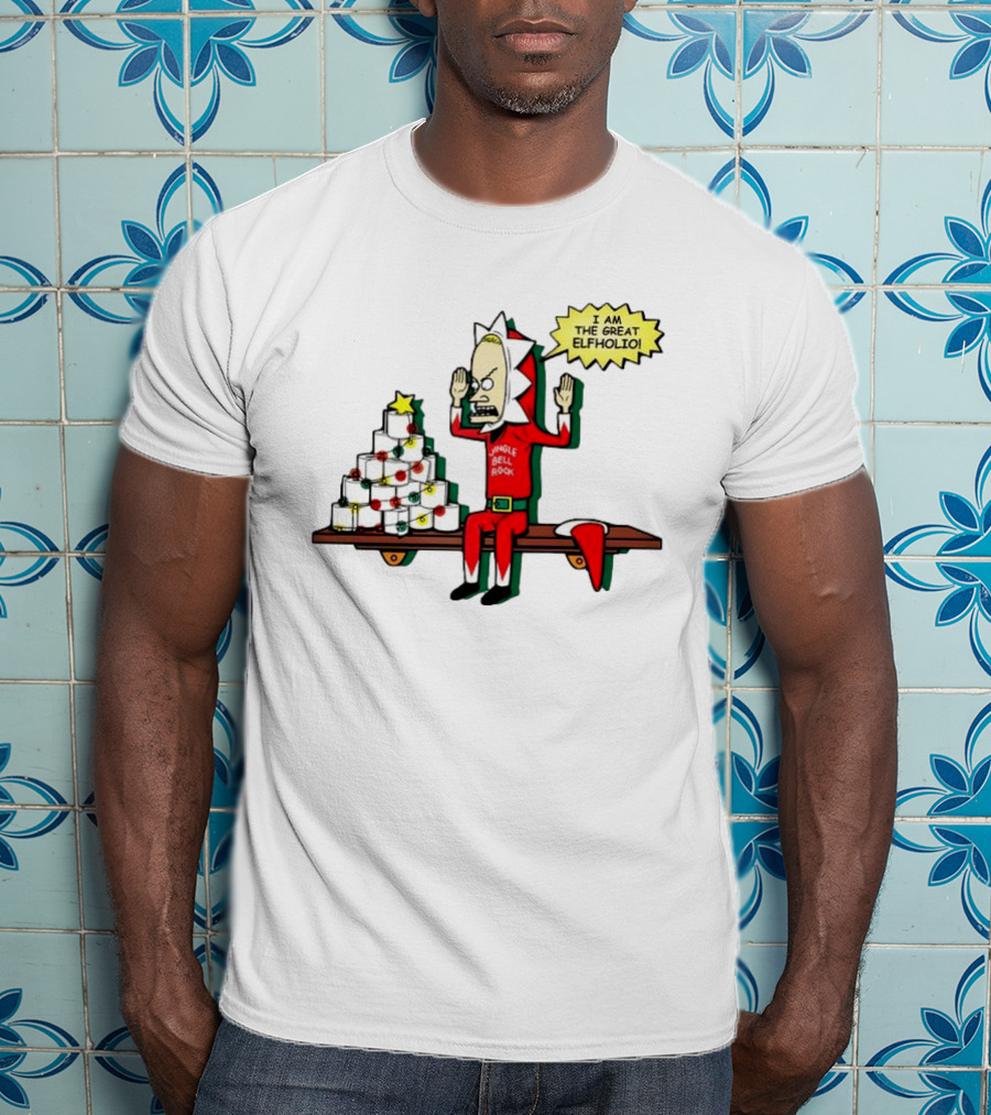 Beavis Jingle Bell Rock I Am The Great Elfholio Christmas T-Shirt