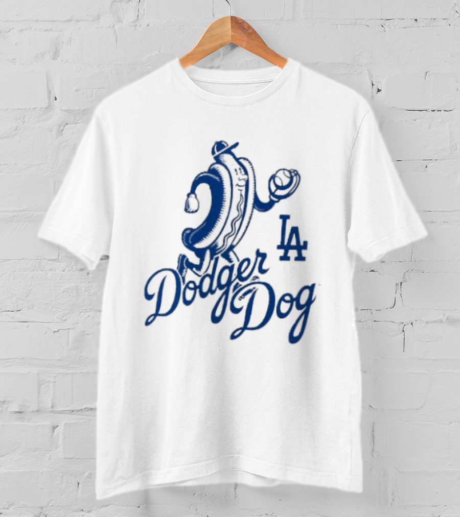 Dodger Dog LA Dodgers Hot Dog Baseball T-Shirt