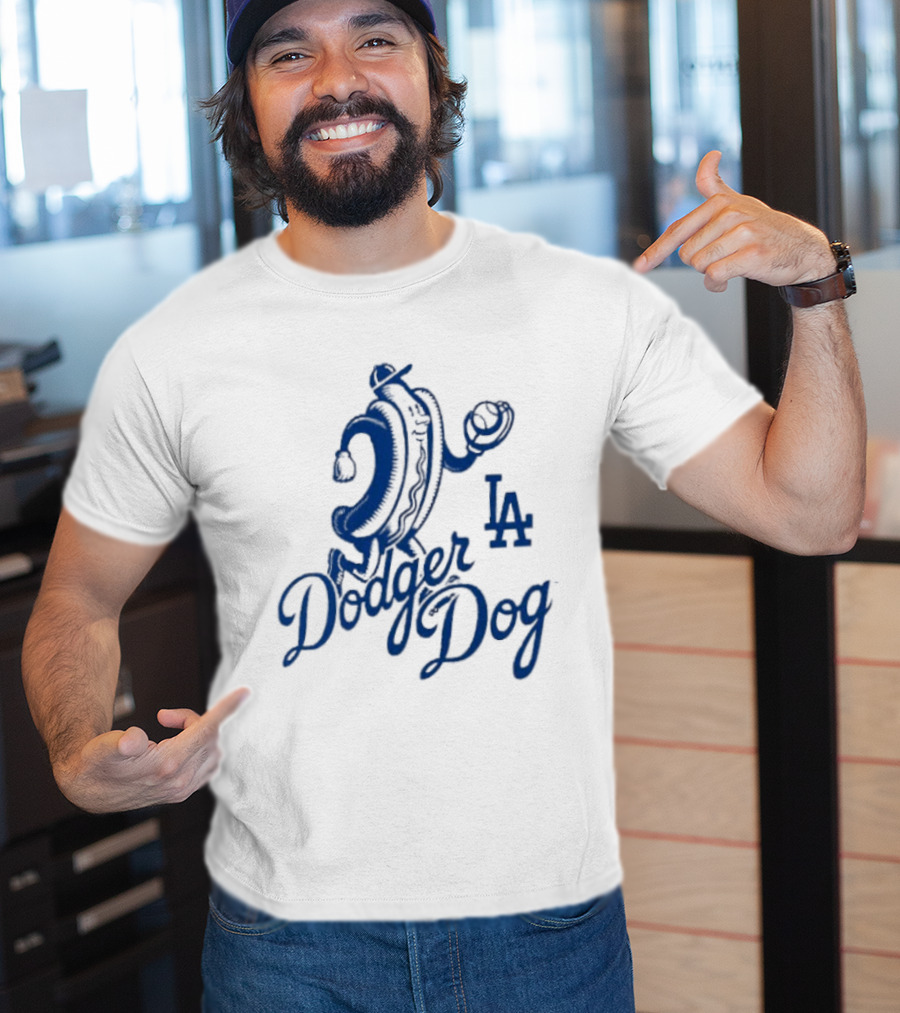 Dodger Dog LA Dodgers Hot Dog Baseball T-Shirt