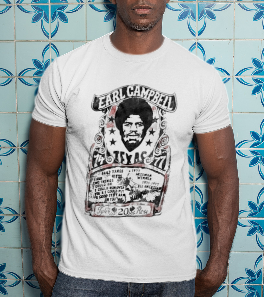 Earl Campbell Texas Longhorns Number 20 Football Legacy Roots Of Fight 1974 1976 T-Shirt