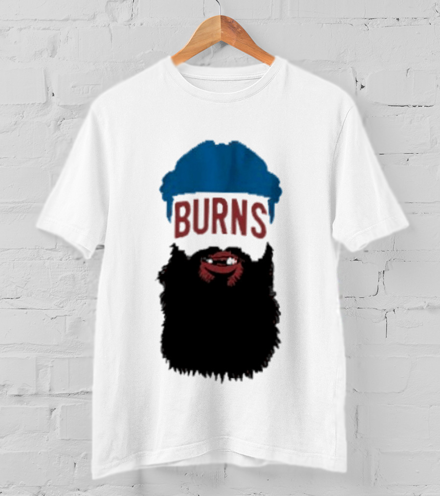 Brent Burns Beard Blue And Red Text Colorado Hockey Fan T-Shirt
