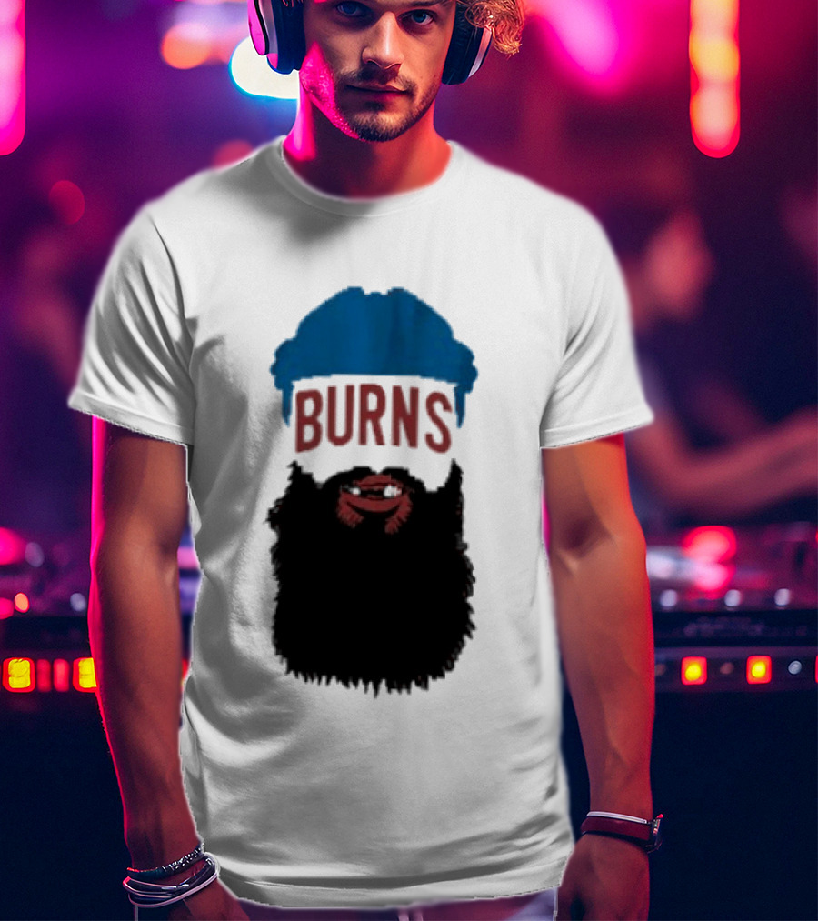 Brent Burns Beard Blue And Red Text Colorado Hockey Fan T-Shirt