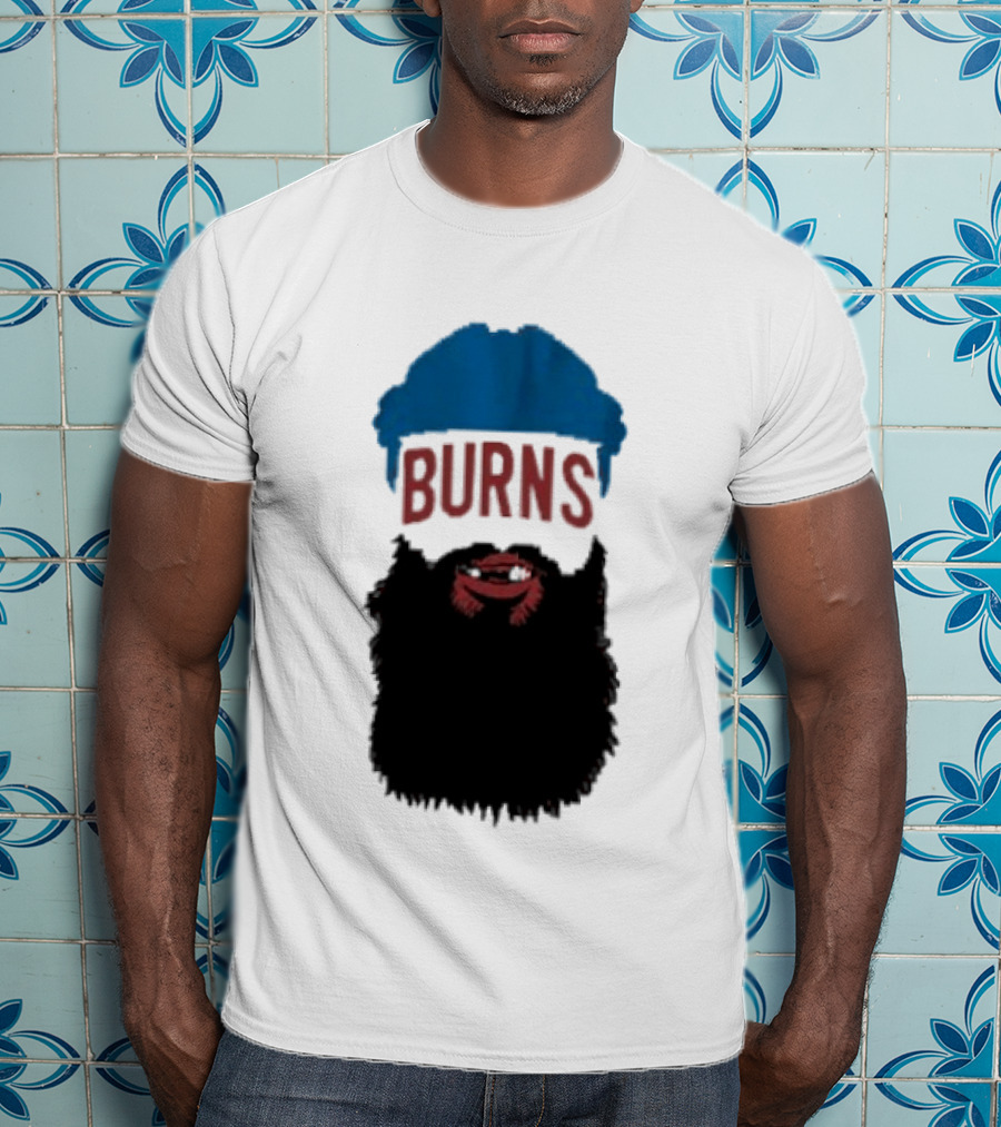 Brent Burns Beard Blue And Red Text Colorado Hockey Fan T-Shirt