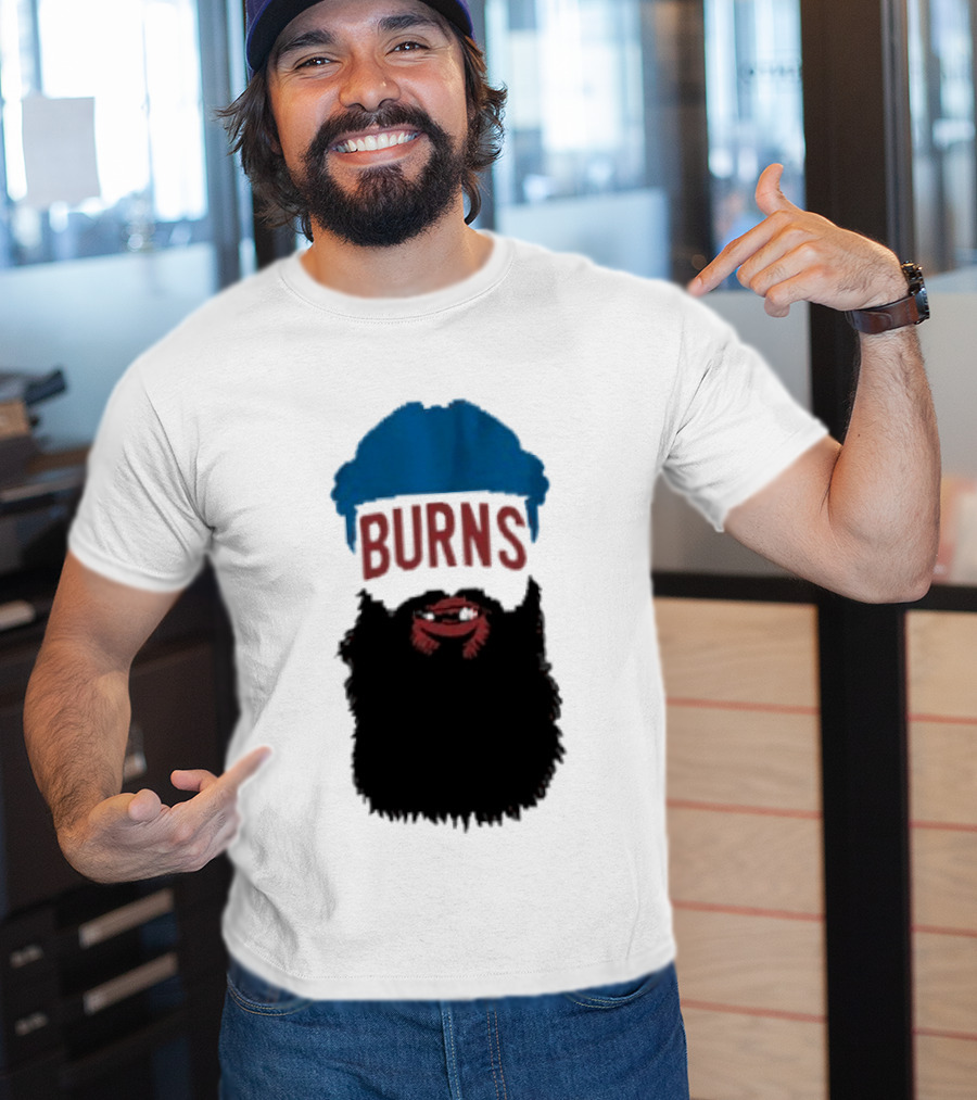 Brent Burns Beard Blue And Red Text Colorado Hockey Fan T-Shirt