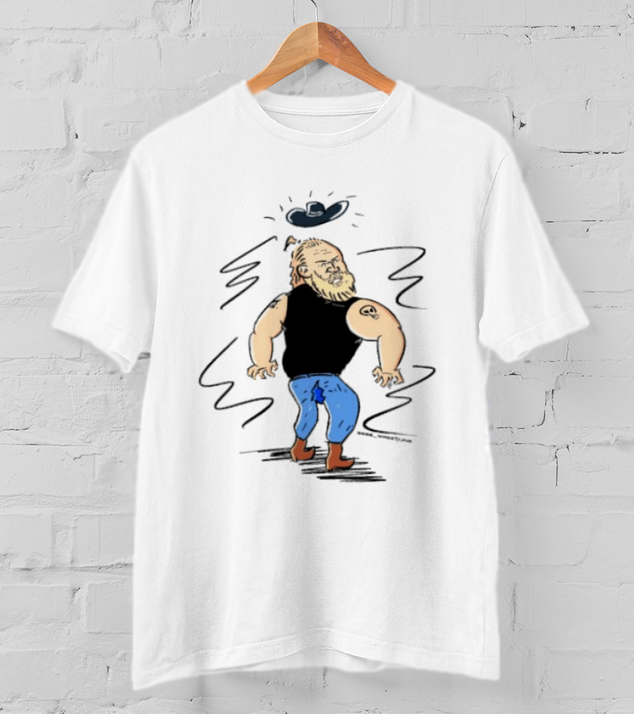 Brock Lesnar WWE Smackdown Cowboy Cartoon T-Shirt