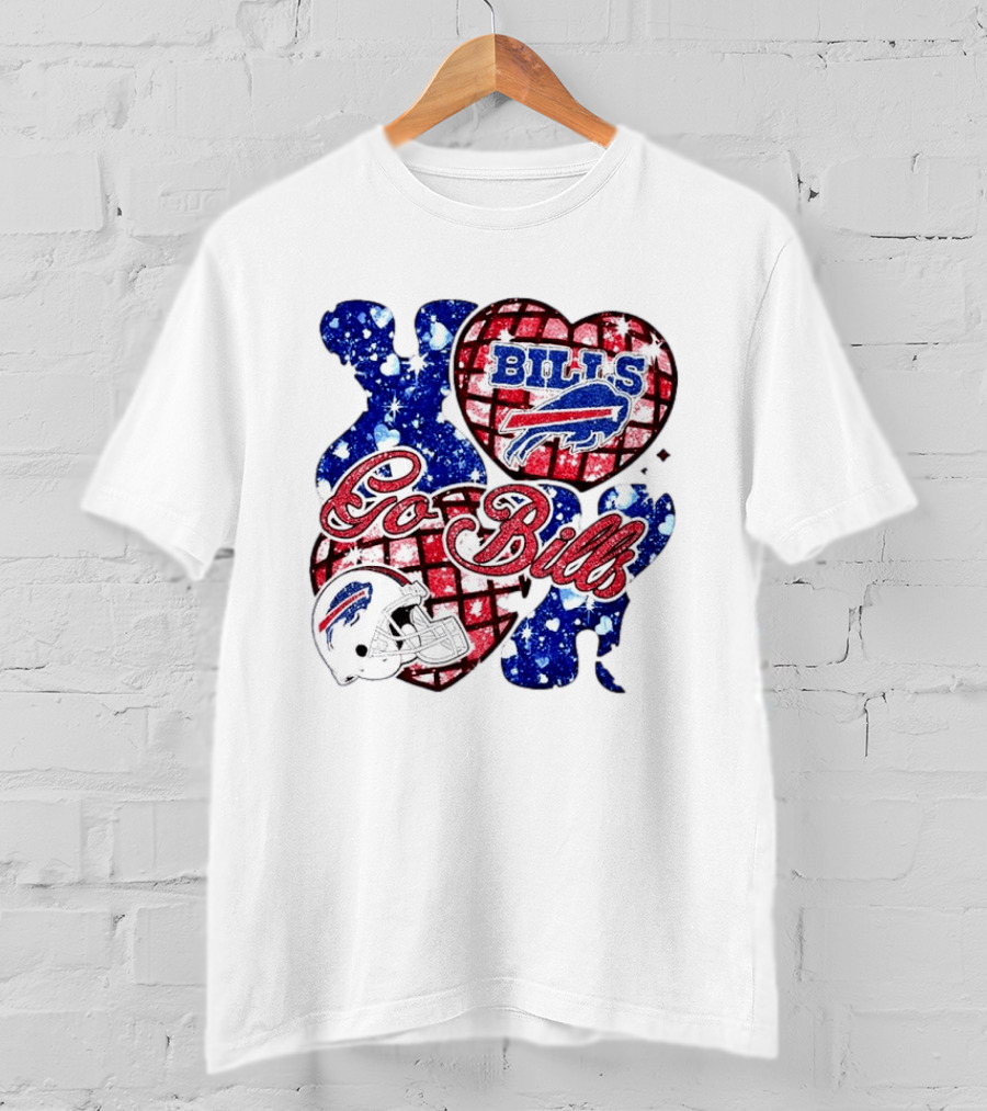 Buffalo Bills Go Bills Heart Valentine's Day Football T-Shirt