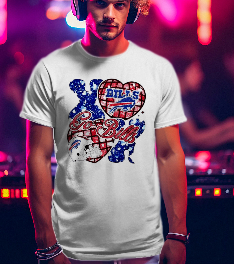 Buffalo Bills Go Bills Heart Valentine's Day Football T-Shirt