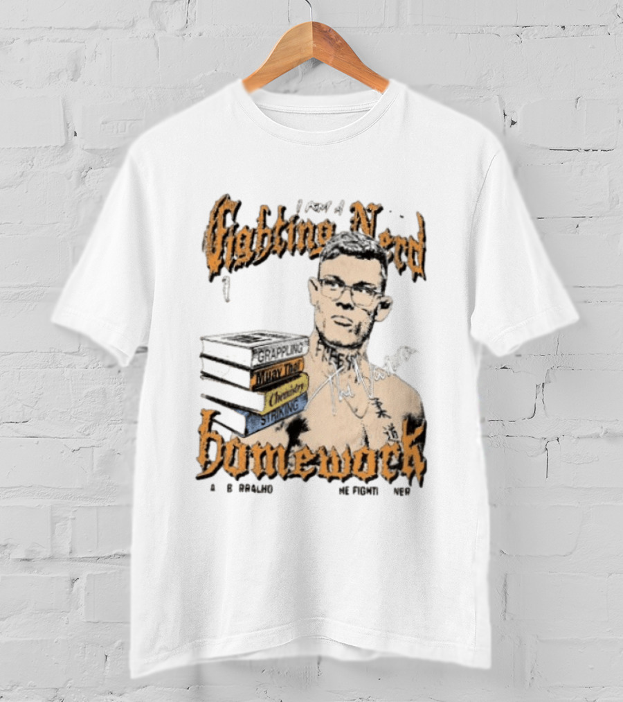 Caio Borralho Fighting Nerd Grappling Muay Thai Chemistry Homework Natural MMA T-Shirt