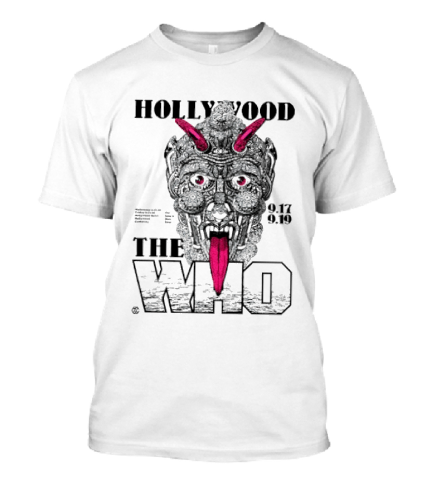 Hollywood The Who Los Angeles 2025 Demon Face 9.17 9.18 T-Shirt
