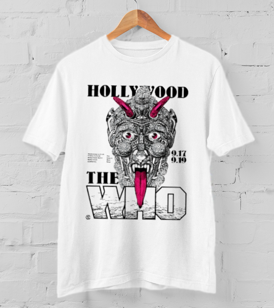 Hollywood The Who Los Angeles 2025 Demon Face 9.17 9.18 T-Shirt