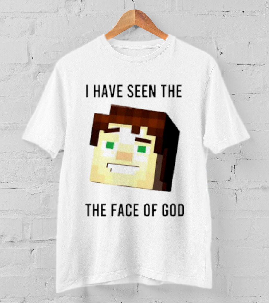 I Have Seen The Face Of God Minecraft Style Pixel T-Shirt