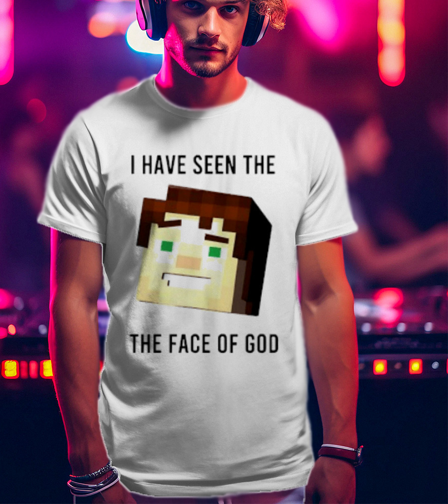 I Have Seen The Face Of God Minecraft Style Pixel T-Shirt