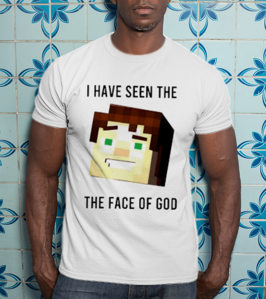 I Have Seen The Face Of God Minecraft Style Pixel T-Shirt