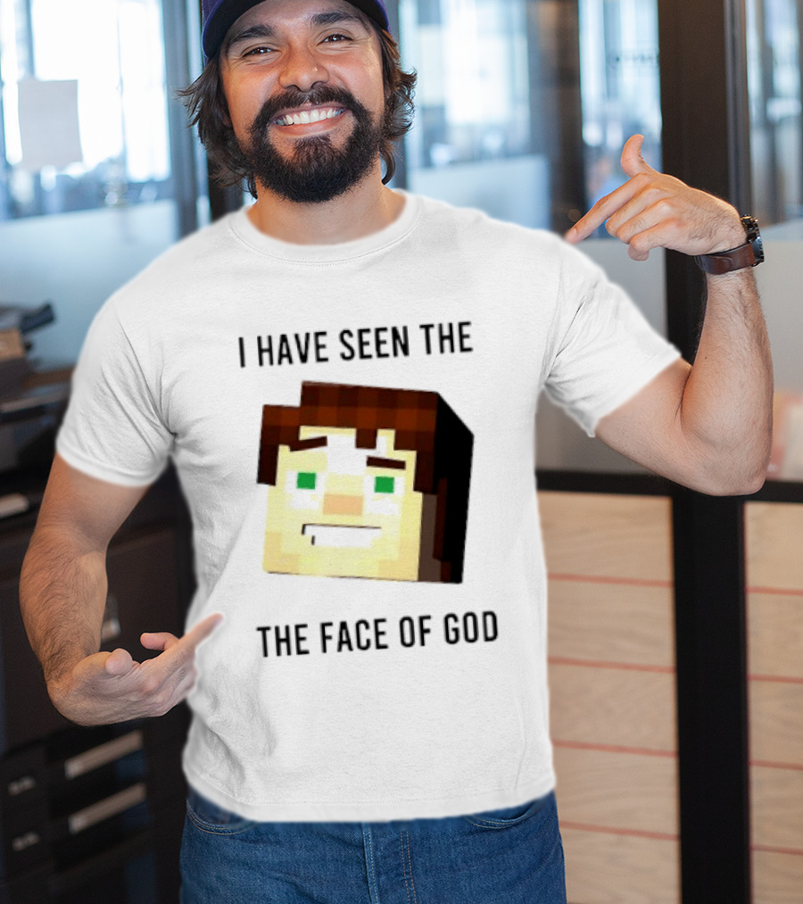 I Have Seen The Face Of God Minecraft Style Pixel T-Shirt