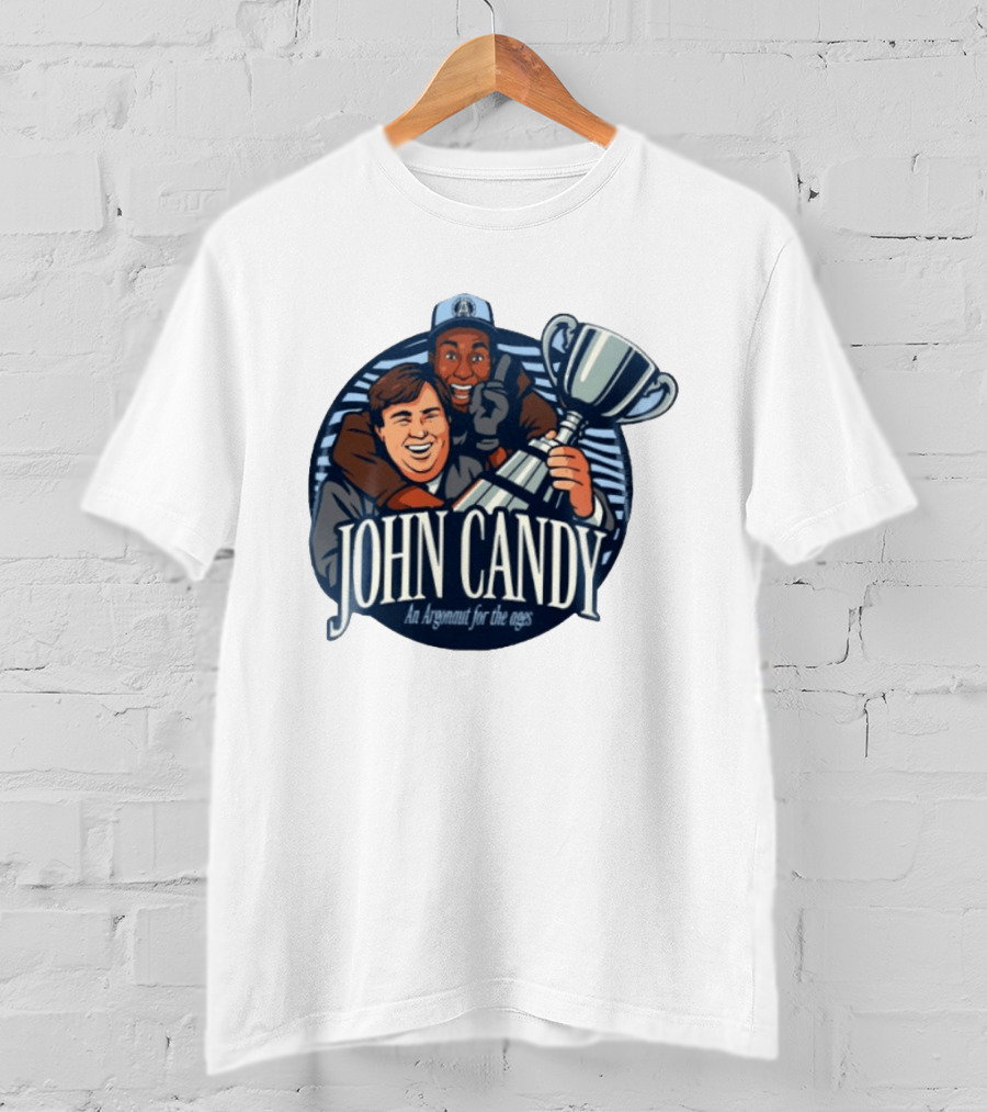 John Candy CFL Argonaut Icon Holding Trophy T-Shirt