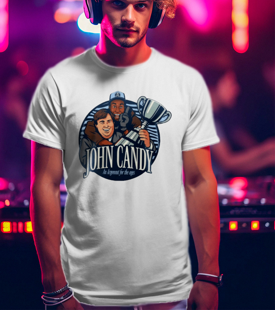 John Candy CFL Argonaut Icon Holding Trophy T-Shirt