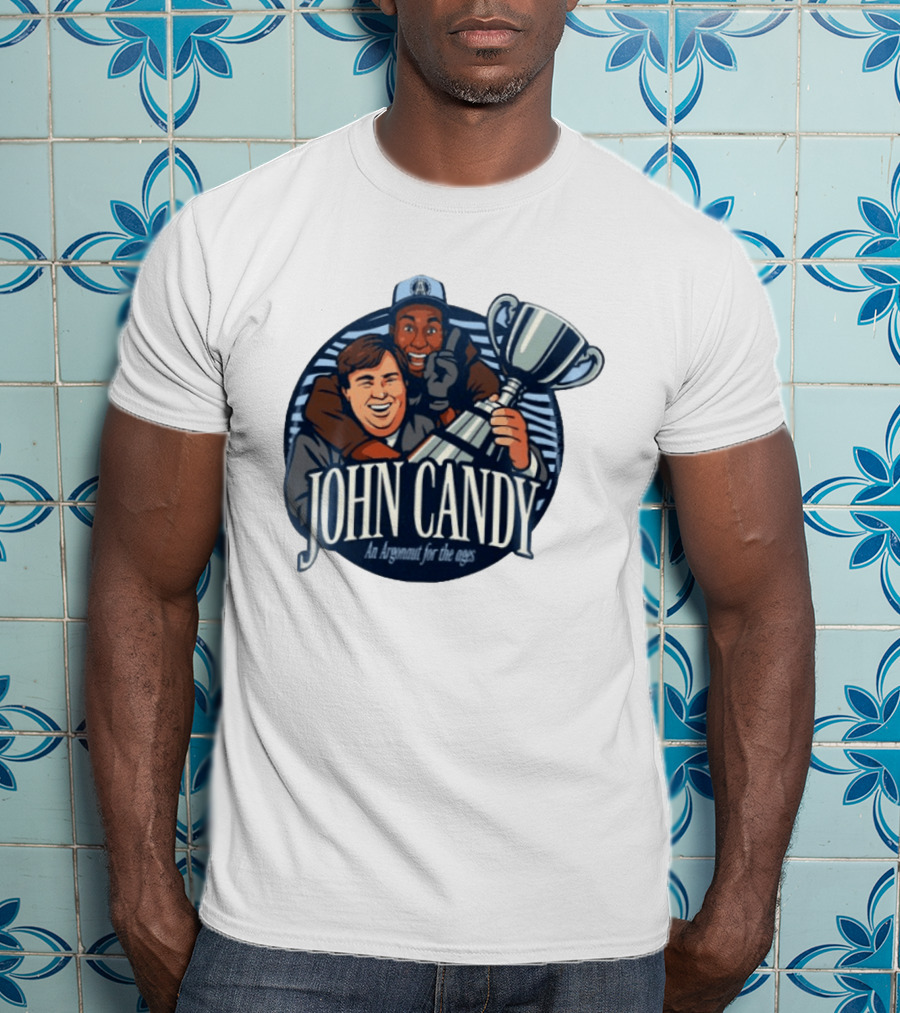 John Candy CFL Argonaut Icon Holding Trophy T-Shirt