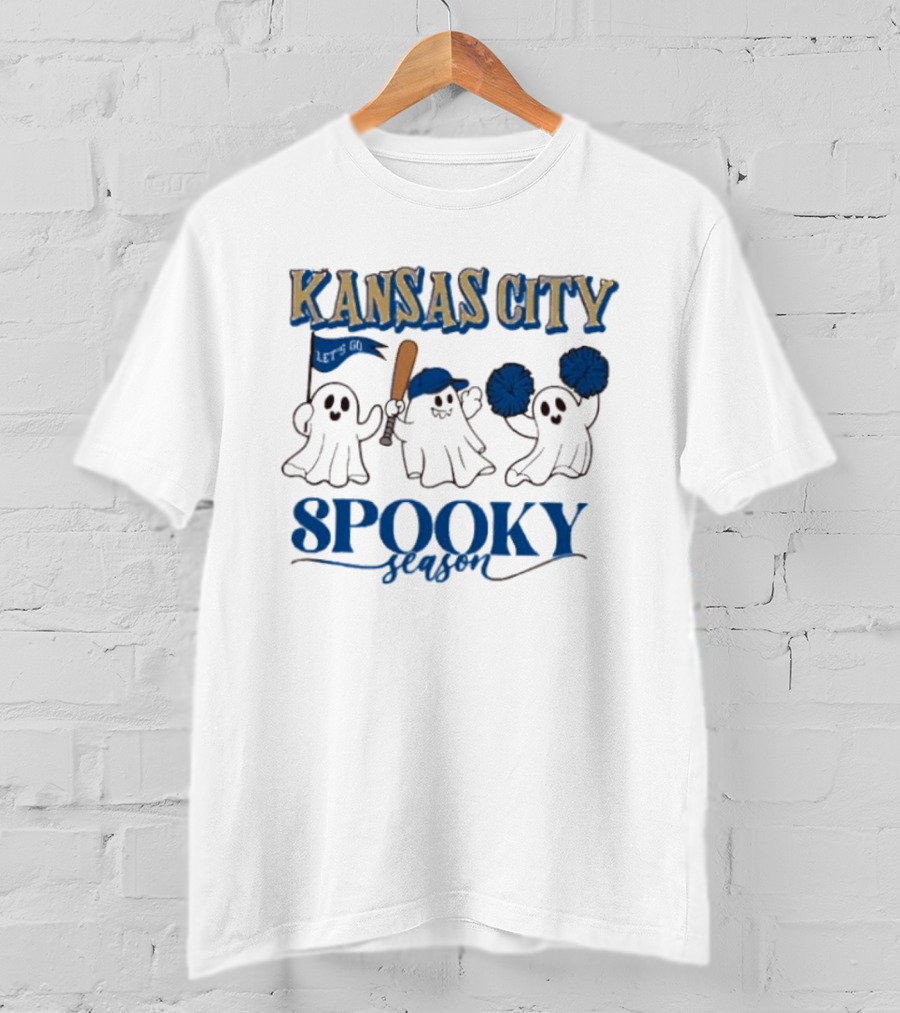 Kansas City Royals Spooky Season Ghosts Baseball Halloween T-Shirt