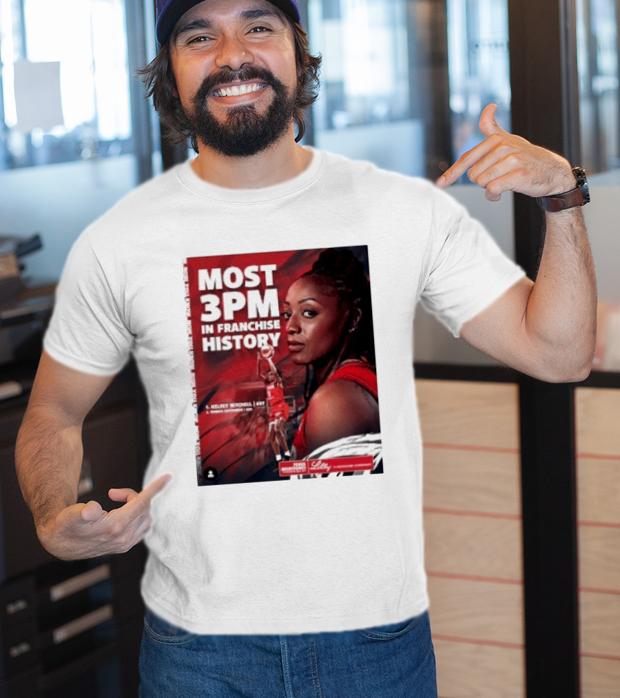 Kelsey Mitchell Most 3PM In Franchise History Indiana Fever T-Shirt