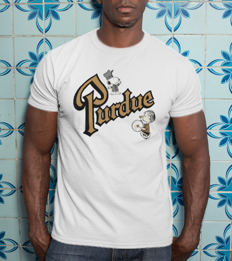 Purdue Boilermakers Snoopy And Charlie Brown Football T-Shirt