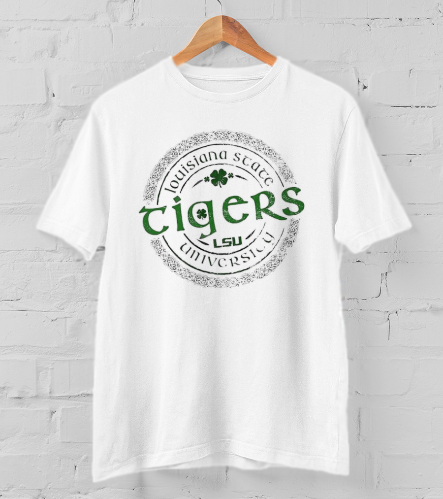 LSU Tigers Louisiana State University Clover St Patrick's Day T-Shirt