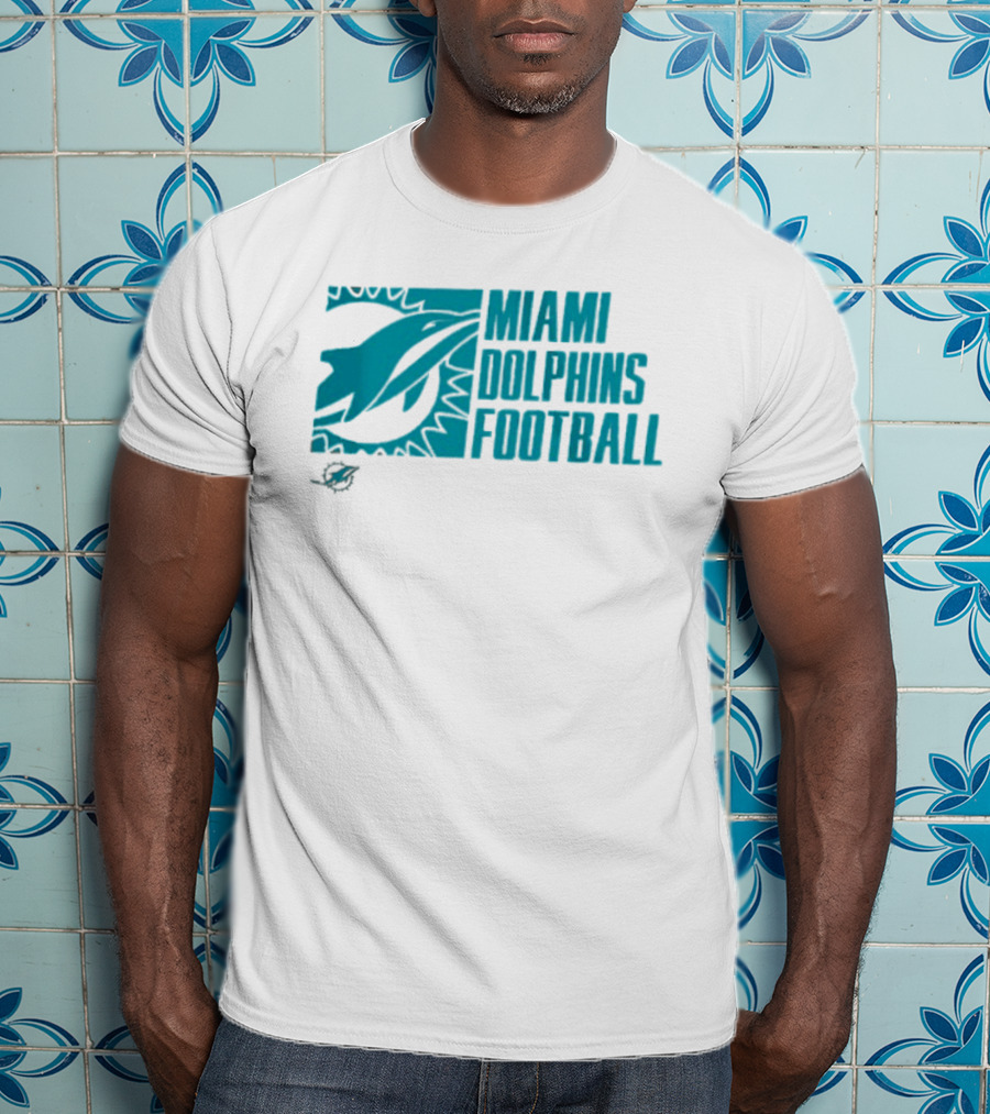 Miami Dolphins Football Fan Apparel Post Game Wear T-Shirt