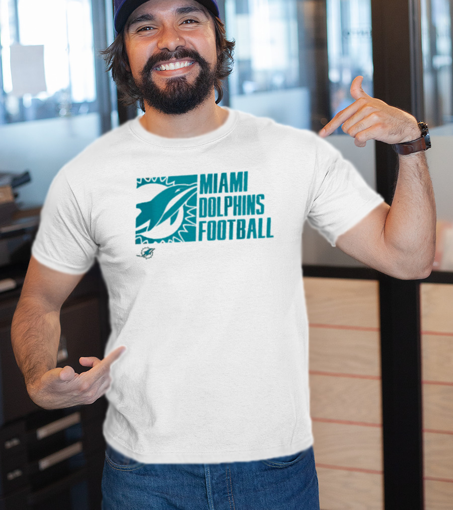 Miami Dolphins Football Fan Apparel Post Game Wear T-Shirt