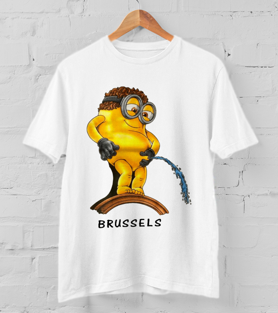 Brussels Pee Minion Parody Manneken Pis T-Shirt